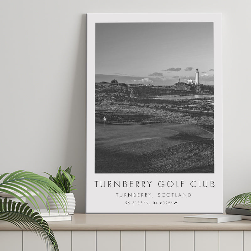 Turnberry Golf Club, Alisa Course, Turnberry, Scotland, Golf Art Print, Gift for him, Canvas Print Wall Art