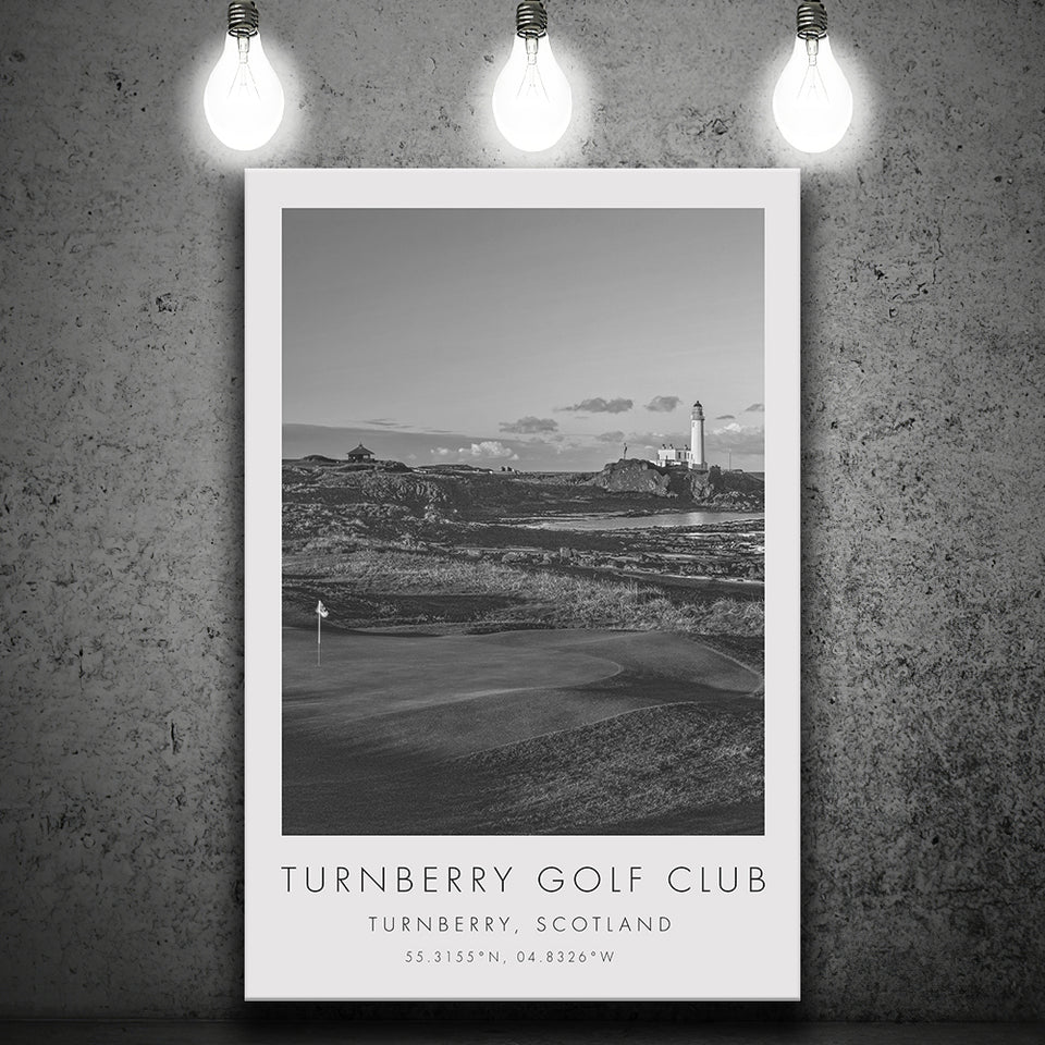 Turnberry Golf Club, Alisa Course, Turnberry, Scotland, Golf Art Print, Gift for him, Canvas Print Wall Art