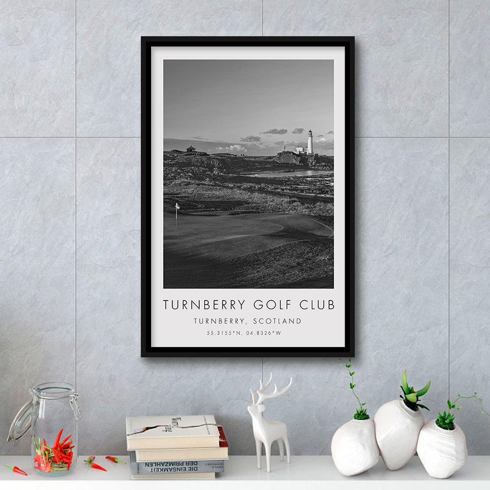 Turnberry Golf Club, Alisa Course, Turnberry, Scotland, Golf Art Print, Floating Frame, Framed Canvas Print Wall Art