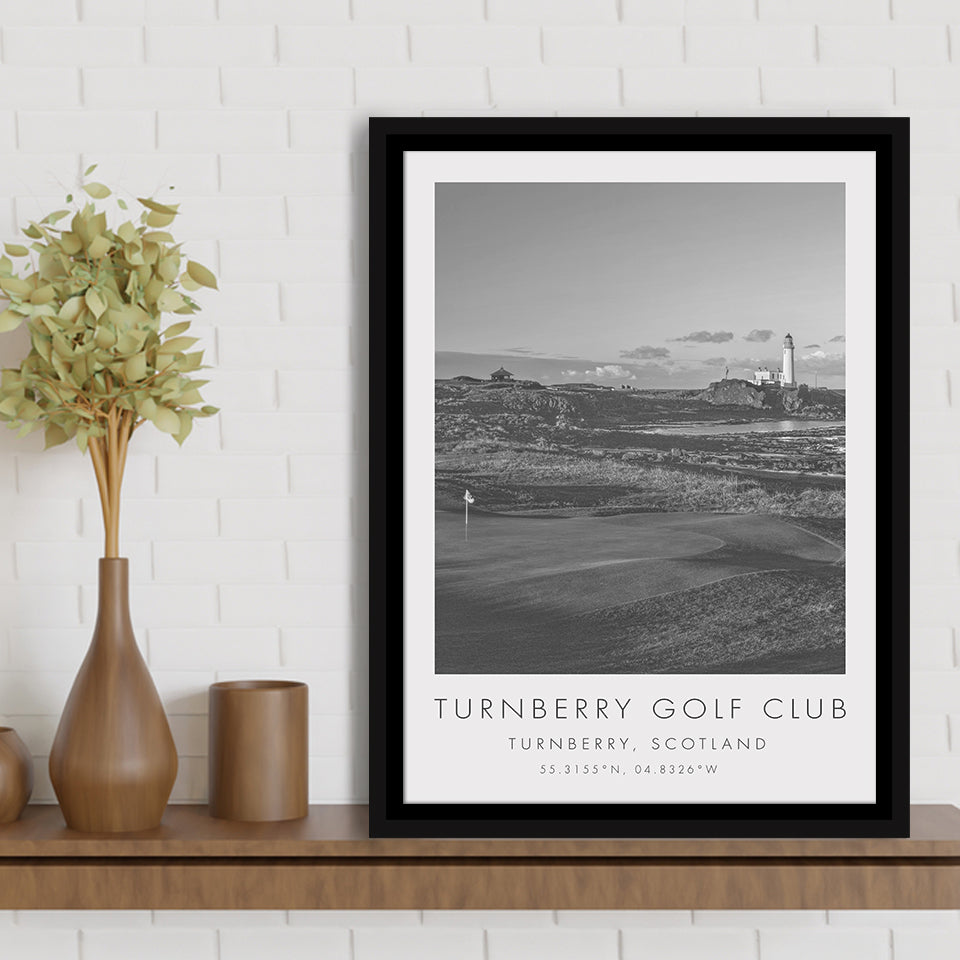 Turnberry Golf Club, Alisa Course, Turnberry, Scotland, Golf Art Print, Floating Frame, Framed Canvas Print Wall Art