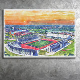 UB Stadium WaterColor Canvas Prints, Getzville New York Watercolor, Stadium Art Gifts