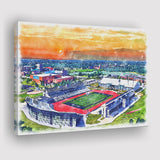 UB Stadium WaterColor Canvas Prints, Getzville New York Watercolor, Stadium Art Gifts