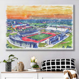 UB Stadium WaterColor Canvas Prints, Getzville New York Watercolor, Stadium Art Gifts