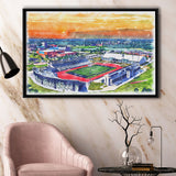 UB Stadium WaterColor Framed Canvas Prints, Getzville New York Watercolor, Stadium Art Gifts, Floating Frame