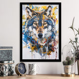 Unique Wolf Portrait Painting Luxury Art, Framed Art Prints Wall Decor, Picture Framed Painting