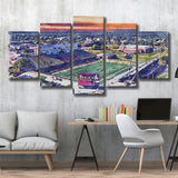 Veterans Memorial Stadium WaterColor 5 Panels Mix Canvas Prints, Troy Watercolor, Large Stadium Canvas