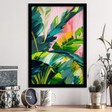 Vibrant Jungle Foliage Painting, Abstract Leafy Wall Art, Modern Botanical Decor Art Print, Framed Art Print, Fine Art Wall Decor