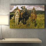 Viktor Vasnetsov Canvas Wall Art Bogatyrs Warrior Knights Fine Art Print, Canvas Print Wall Art Decor, Landscape Art Print
