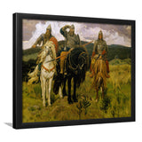 Viktor Vasnetsov Wall Art Bogatyrs Warrior Knights Fine Art Print, Framed Art Print Wall Decor, Framed Picture