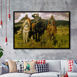 Viktor Vasnetsov Wall Art Bogatyrs Warrior Knights Fine Art Print, Framed Art Print Wall Decor, Framed Picture