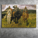 Viktor Vasnetsov Canvas Wall Art Bogatyrs Warrior Knights Fine Art Print, Canvas Print Wall Art Decor, Landscape Art Print