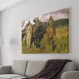 Viktor Vasnetsov Canvas Wall Art Bogatyrs Warrior Knights Fine Art Print, Canvas Print Wall Art Decor, Landscape Art Print