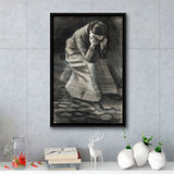 Vincent Van Gogh Weeping Woman Picture Print, Weeping Woman Painting,Framed Canvas Prints Wall Art Decor, Floating Frame