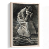 Vincent Van Gogh Weeping Woman Picture Print, Weeping Woman Painting,Framed Canvas Prints Wall Art Decor, Floating Frame
