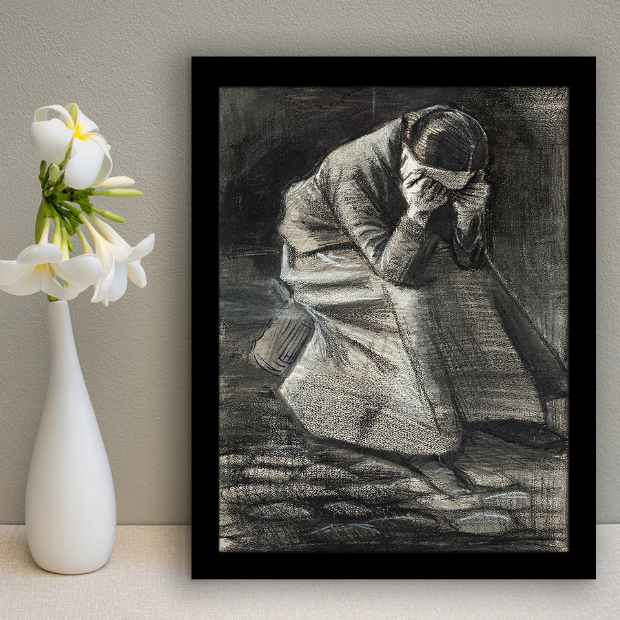 Vincent Van Gogh Weeping Woman Picture Print, Weeping Woman Painting,Framed Art Prints Wall Decor, Picture Framed