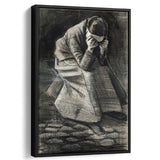 Vincent Van Gogh Weeping Woman Picture Print, Weeping Woman Painting,Framed Canvas Prints Wall Art Decor, Floating Frame