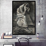 Vincent Van Gogh Weeping Woman Picture Print, Weeping Woman Painting,Framed Art Prints Wall Decor, Picture Framed