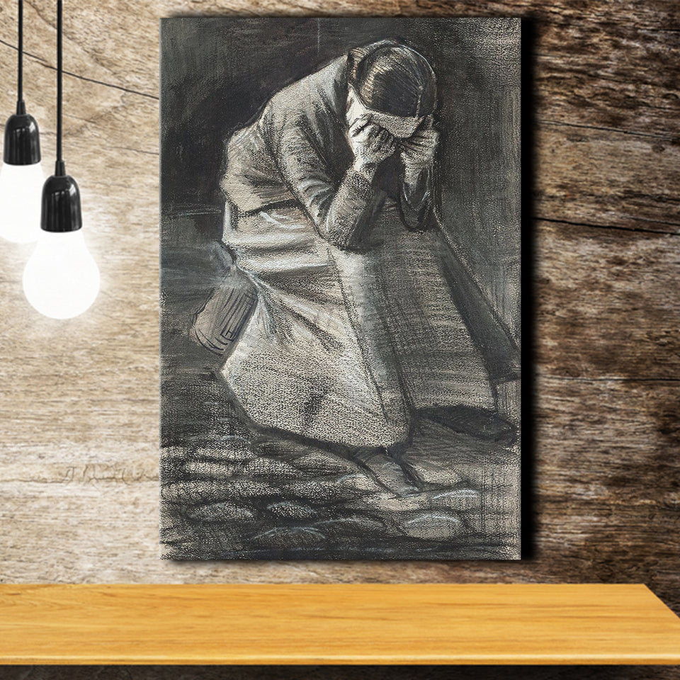 Vincent Van Gogh Weeping Woman Picture Print, Weeping Woman Painting, Canvas Painting, Canvas Print Wall Art Decor
