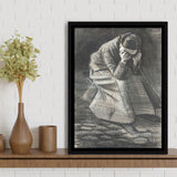 Vincent Van Gogh Weeping Woman Picture Print, Weeping Woman Painting,Framed Canvas Prints Wall Art Decor, Floating Frame