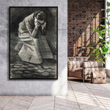 Vincent Van Gogh Weeping Woman Picture Print, Weeping Woman Painting,Framed Canvas Prints Wall Art Decor, Floating Frame