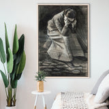 Vincent Van Gogh Weeping Woman Picture Print, Weeping Woman Painting,Framed Canvas Prints Wall Art Decor, Floating Frame