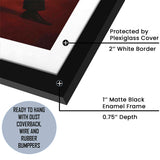 Vintage Jazz Afrocentric Red Wall Art, Retro Music 3, Music Room Art, Framed Art Print White Border