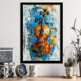 Violin Oil Painting Mixed Color Art, Framed Art Prints Wall Decor, Picture Framed Painting