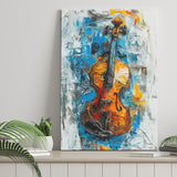 Violin Oil Painting Mixed Color Art, Canvas Prints Wall Art Home Decor, Painting Canvas Art