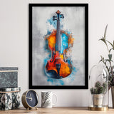 Violin Watercolor Mixed Color Art, Framed Art Prints Wall Decor, Picture Framed Painting
