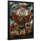 Virgin Of Carmel Saving Souls In Purgatory Wall Decor, Home Decor Art,Framed Art Prints Wall Decor, Picture Framed