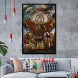 Virgin Of Carmel Saving Souls In Purgatory Wall Decor, Home Decor Art,Framed Art Prints Wall Decor, Picture Framed