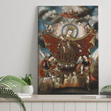 Virgin Of Carmel Saving Souls In Purgatory Wall Decor, Home Decor Art, Canvas Painting, Canvas Print Wall Art Decor