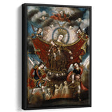 Virgin Of Carmel Saving Souls In Purgatory Wall Decor, Home Decor,Framed Canvas Prints Wall Art Decor, Floating Frame