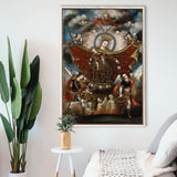 Virgin Of Carmel Saving Souls In Purgatory Wall Decor, Home Decor,Framed Canvas Prints Wall Art Decor, Floating Frame