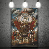 Virgin Of Carmel Saving Souls In Purgatory Wall Decor, Home Decor Art, Canvas Painting, Canvas Print Wall Art Decor