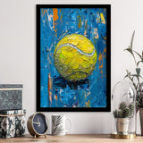 Vivid Impact Abstract, Tennis Ball Art, Modern Sports Wall Decor Tennis Art Print, Framed Art Print, Fine Art Wall Decor