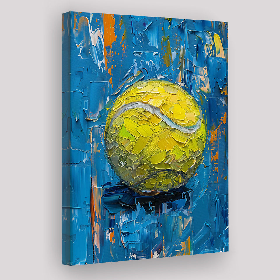 Vivid Impact Abstract, Tennis Ball Art, Modern Sports Wall Decor Tennis Art Print, Canvas Print Wall Art, Wall Decor