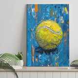 Vivid Impact Abstract, Tennis Ball Art, Modern Sports Wall Decor Tennis Art Print, Canvas Print Wall Art, Wall Decor