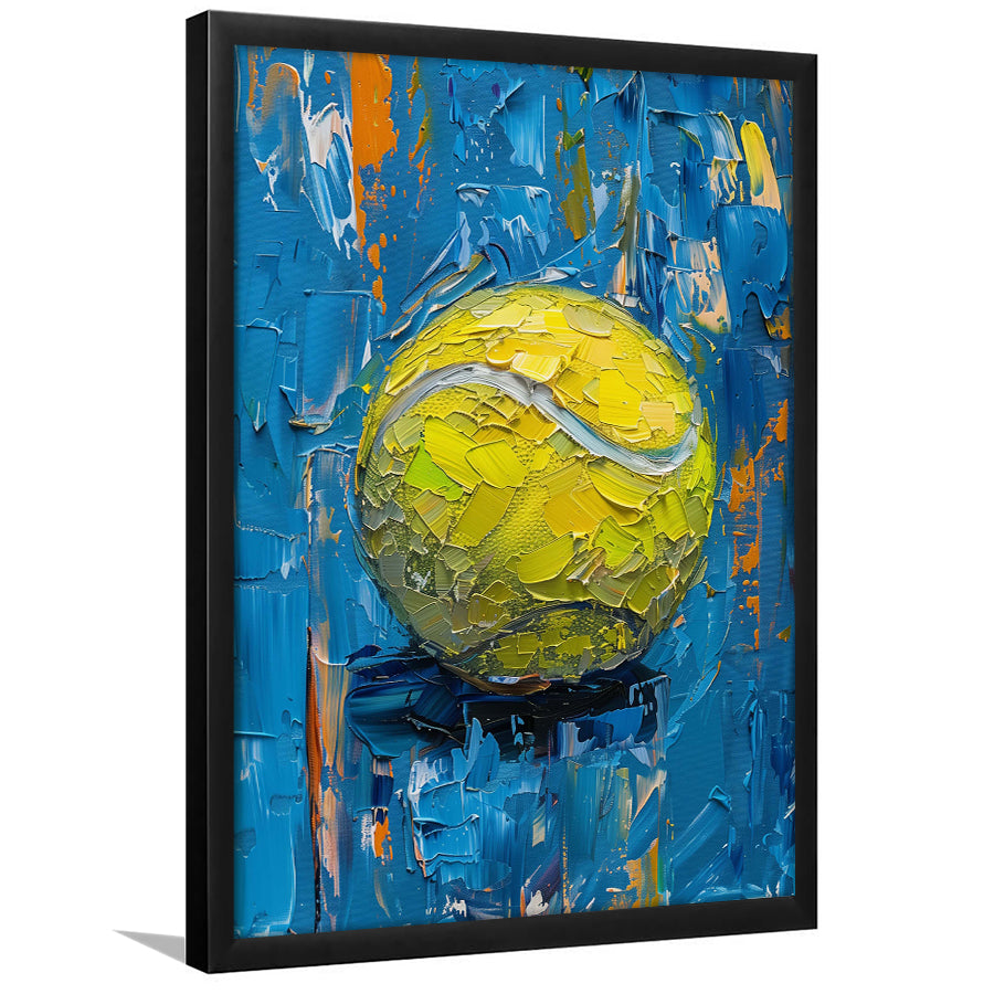 Vivid Impact Abstract, Tennis Ball Art, Modern Sports Wall Decor Tennis Art Print, Framed Art Print, Fine Art Wall Decor