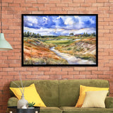 Watercolor Painting Sand Valley Golf Resort V2, Golf Art, Gift for him, Framed Art Prints Wall Decor