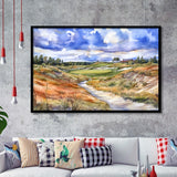 Watercolor Painting Sand Valley Golf Resort V2, Golf Art, Gift for him, Framed Art Prints Wall Decor