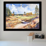 Watercolor Painting Sand Valley Golf Resort V1, Golf Art, Gift for him, Framed Art Prints Wall Decor