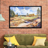 Watercolor Painting Sand Valley Golf Resort V1, Golf Art, Gift for him, Framed Art Prints Wall Decor