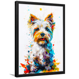 West Highland White Terrier Cute Dog Portrait V1, Framed Art Print Wall Decor, Framed Picture