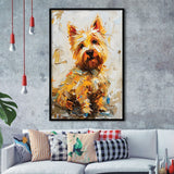 West Highland White Terrier Cute Dog Portrait V2, Framed Art Print Wall Decor, Framed Picture