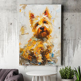West Highland White Terrier Cute Dog Portrait V2, Canvas Painting, Canvas Prints Wall Art Decor