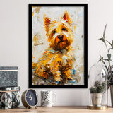 West Highland White Terrier Cute Dog Portrait V2, Framed Art Print Wall Decor, Framed Picture