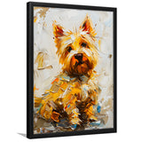 West Highland White Terrier Cute Dog Portrait V2, Framed Art Print Wall Decor, Framed Picture