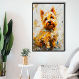 West Highland White Terrier Cute Dog Portrait V2, Framed Canvas Painting, Framed Canvas Prints Wall Art Decor