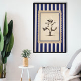 Whimsical Dancing Cowboy Cat, Funny Western Nursery Art, Retro Striped Cat Lover Gift Idea, Framed Canvas Print, Floating Frame